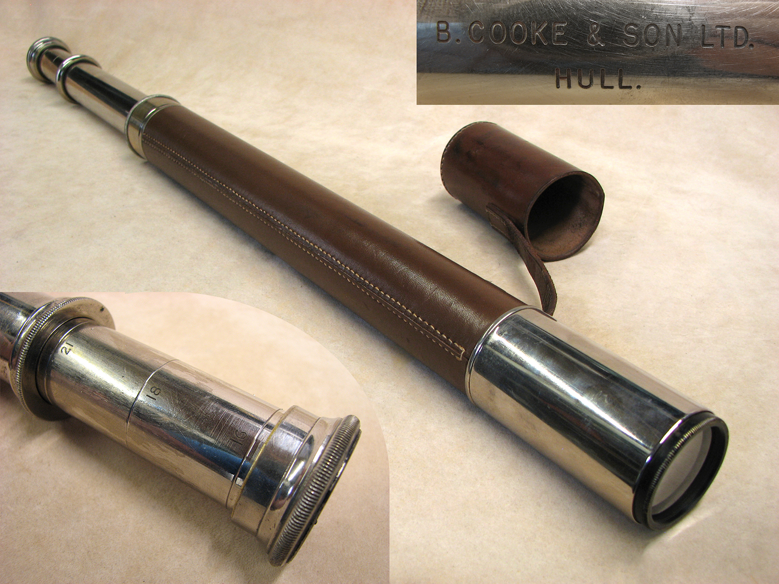 B. Cooke Officer of the Watch pancratic telescope circa 1950